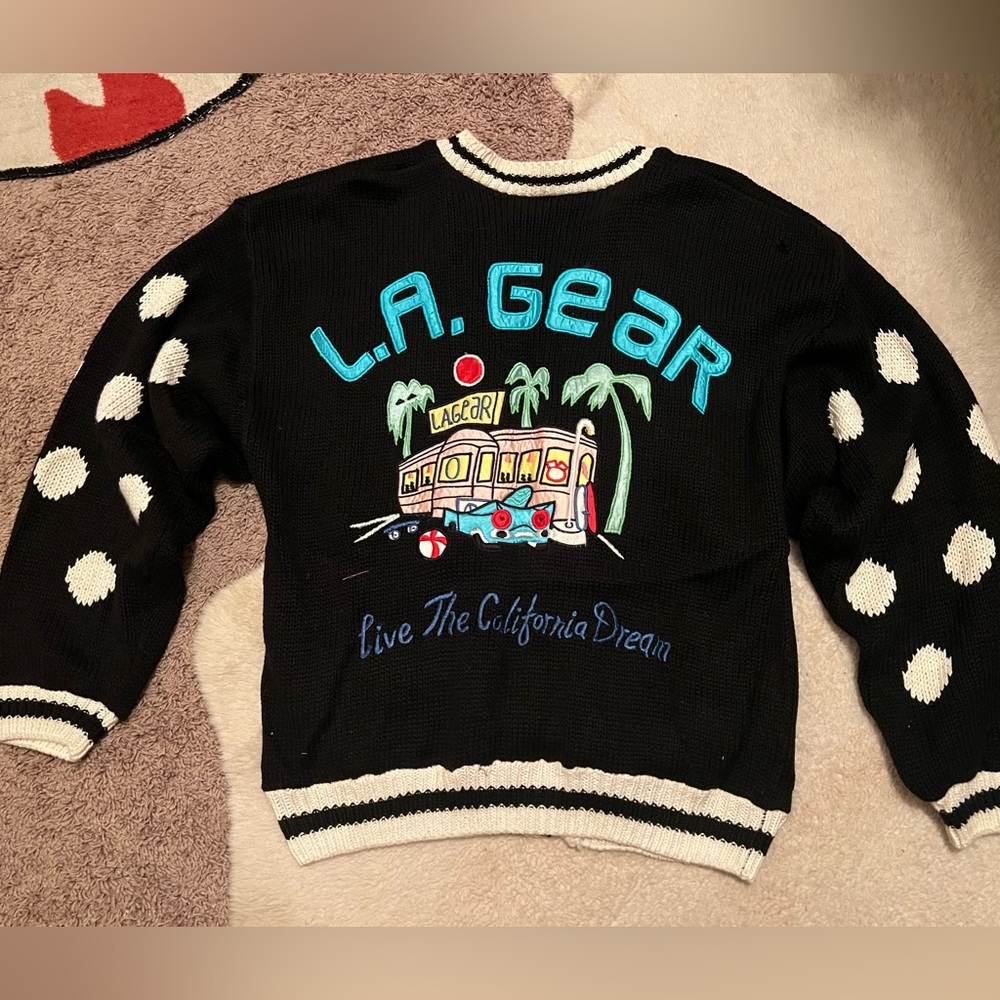 Vintage 80s LA GEAR cardigan. California dreaming. Super rare.